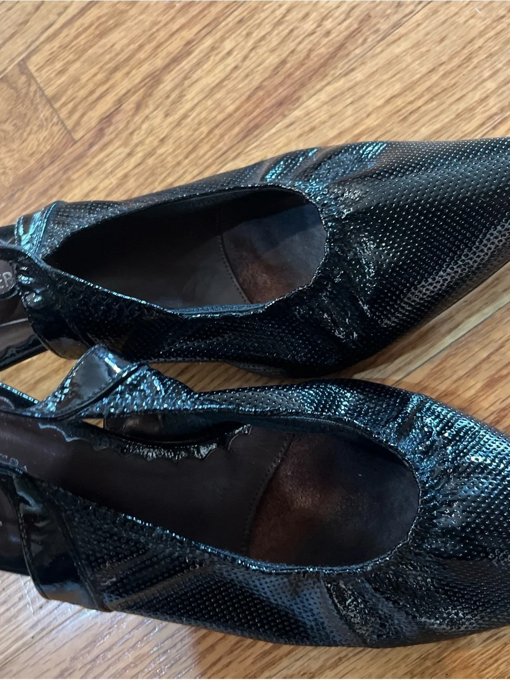 Donald J. Pliner Black Pointed Toe Slingback Heels 9.5